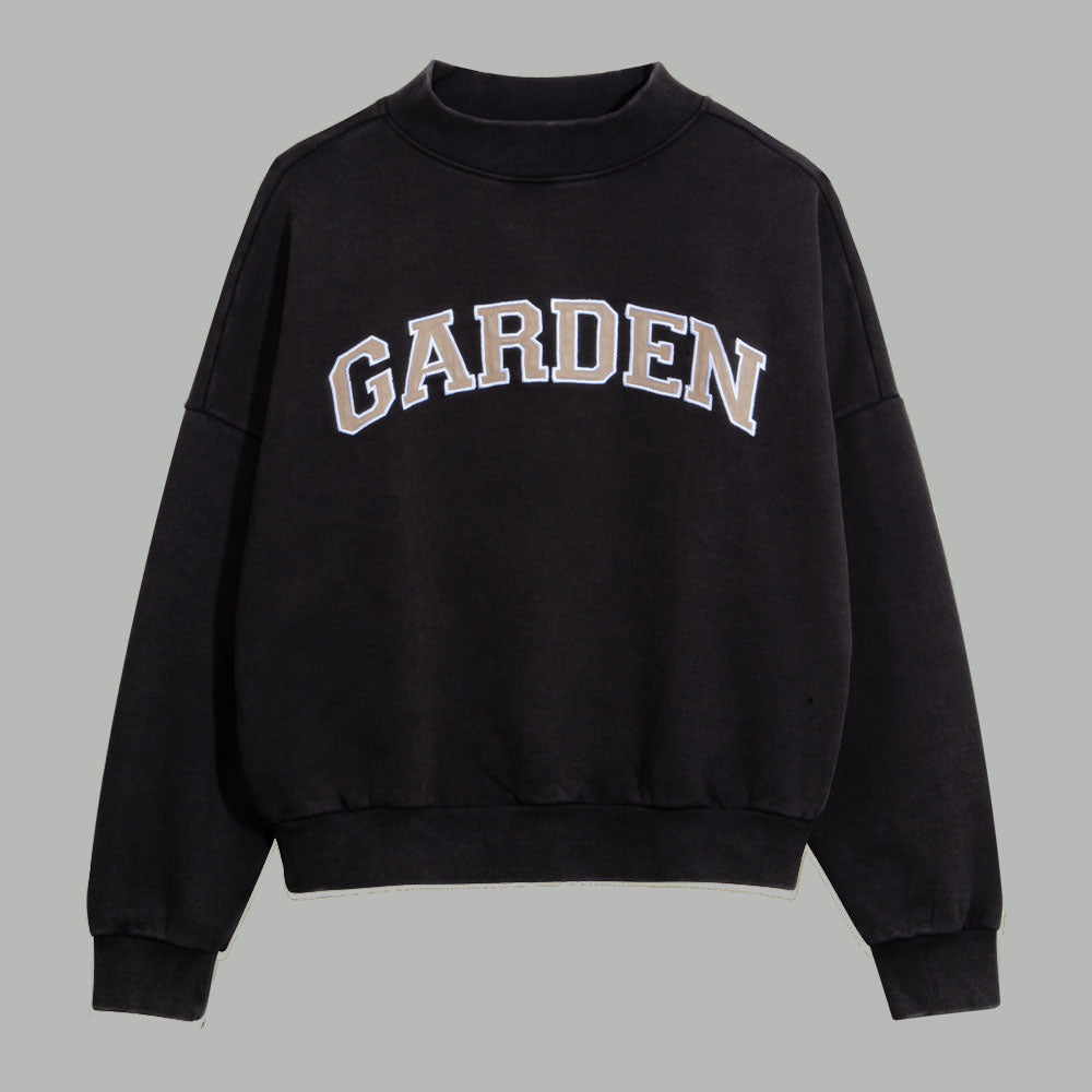 Garden Vintage Black Mock Neck