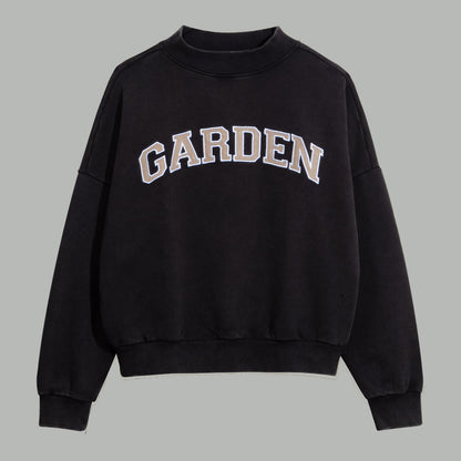 Garden Vintage Black Mock Neck